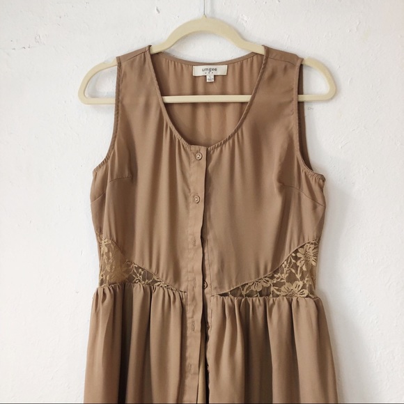 Umgee USA Hi lo dress casual lace side cutouts Lrg - Picture 5 of 9